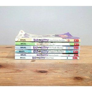 BAD KITTY Paperback Book Set LOT OF 6 Nick Bruel Illustrated Chapter Books